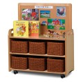 Kast B90 x D40 x H104 cm Esdoorn met Spiegel, Display en 6 Manden Tangara Groothandel Kinderopvang en kinderdagverblijf inrichting54